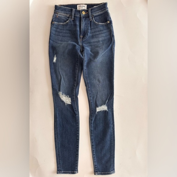 Frame Denim Distressed Le High Skinny Jeans - Picture 2 of 9